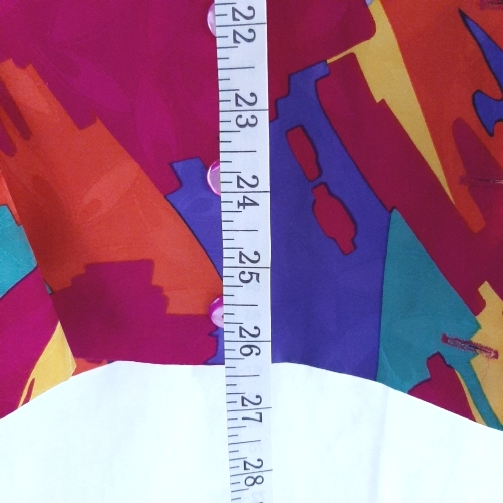 Pat Argenti multicolor silk vintage double breasted button blazer size 10 EUC - Picture 4 of 10
